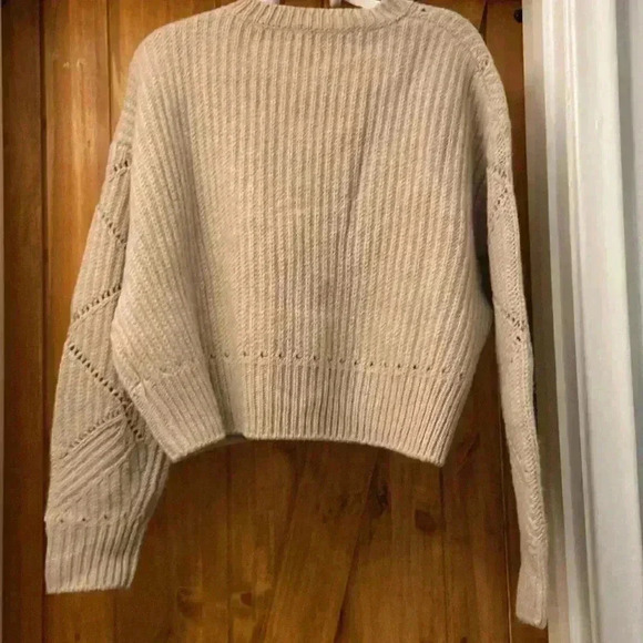 Thakoon Woman’s Argyle Pointelle Sweater In Oatmeal- 100% Wool NWT - Picture 6 of 8